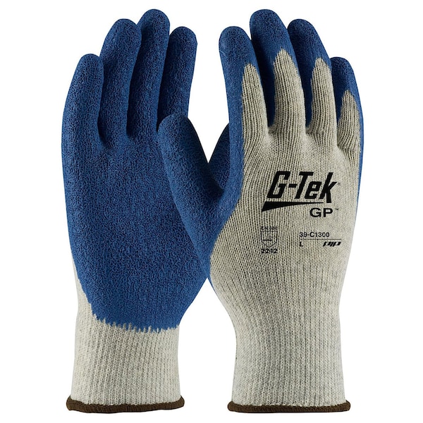 Pip Coated Gloves, Cotton, Polyester, Rubber, Latex, Gray, M 12 PK 39-C1300/M - main